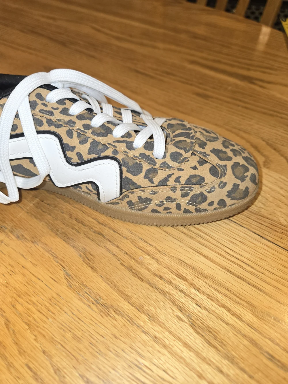 Madden Girl Women's Leopard Print Low Top Lace-Up Sneakers Tan/Black/White 10